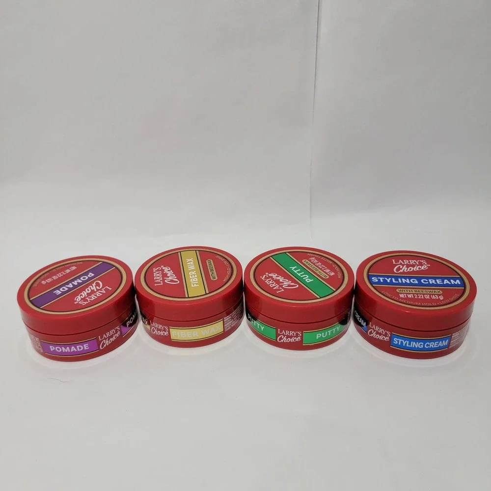 Larrys Choice Hair Set Pomade Fiber‎ Wax Putty Styling Cream 4 Pack 2.22oz